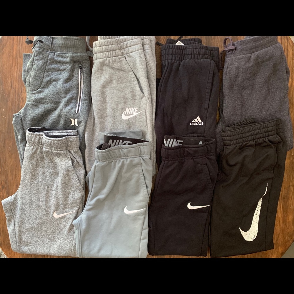 GUC Lot of 8 pair medium boys 10/12 jogger pants